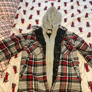 Red Head Brand Plad sweater jacket